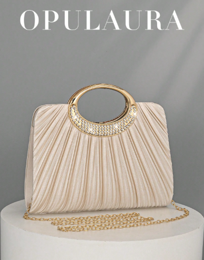 OpulAura Women's Fashion Sparkling Crystal Rhinestone Evening Clutch Bag