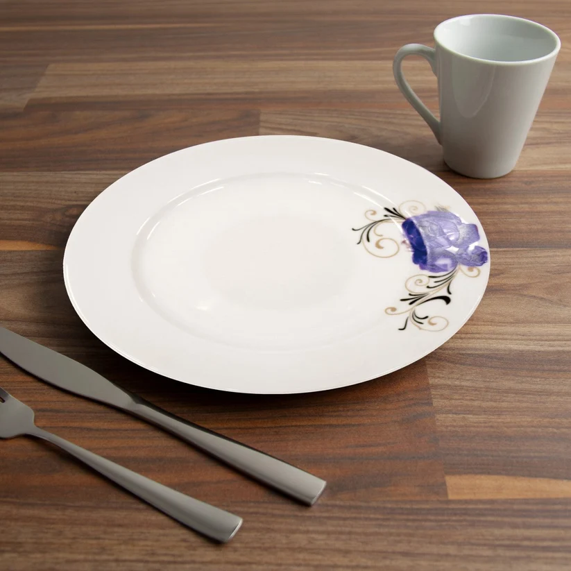 Durane Ceramic Dinner Plate Blue Rose 26.5cm