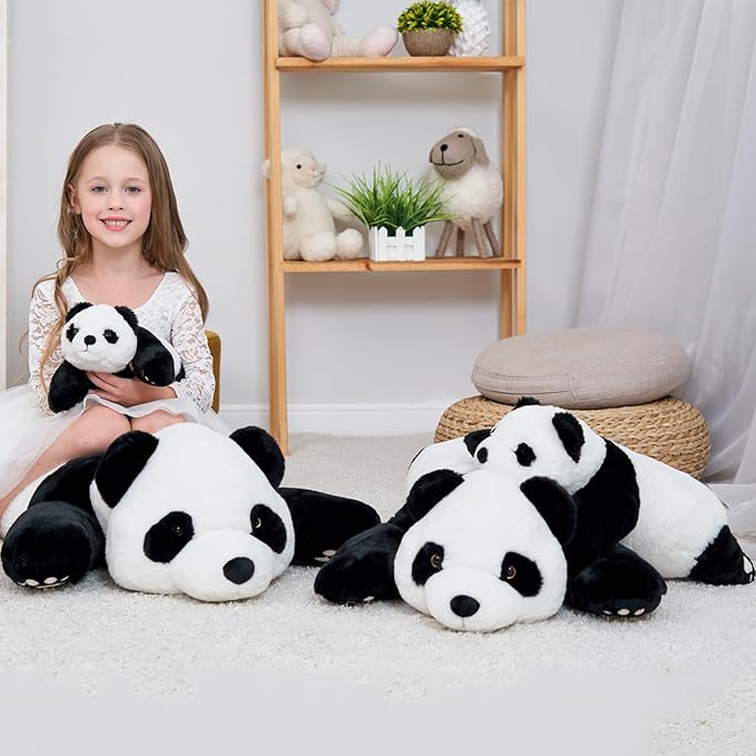 Doireum Panda Weighted Stuffed Animals, 1.87lbs Panda Stuffed Animal Cute Weighted Plush Animals Hugging Pillow Toy for Boys Girls Valentine Christmas, 31.4 inch