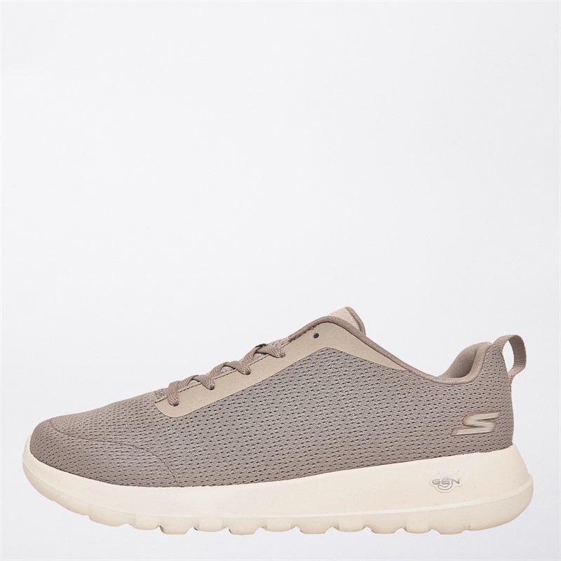 Mens Go Walk Max Adir Trainers Taupe/​White