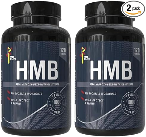 Mr Run's HMB - Muscle Strength & Fitness, 1000mg, 120 Servings (Pack of Two)