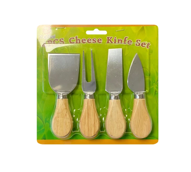 Cutter Slicer Set 12 cm Pack of 4 Wooden Handle